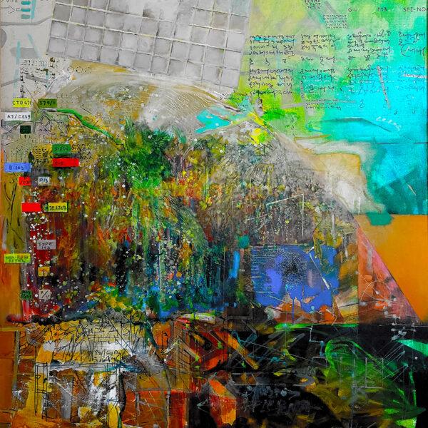 Indian art, contemporary art,acrylic and mix media