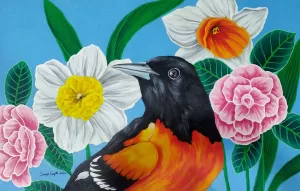 Divine Spring,Sreya upta,Acrylic on Canvas,2022,31''x20''
