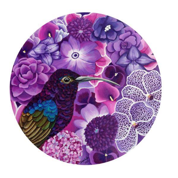 Purple Delight,Sreya Gupta,24''x24'',Acrylic on Canvas,2021