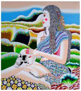 Figurative Art,Kattakuri Ravi ,Indian Art,Acrylic on Canvas