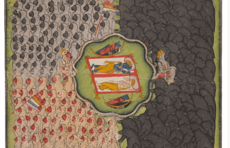 Exploring the Marvels of Indian Miniatures: Tiny Treasures with Global Impact 5 RAMA AND LAKSHMANA WITH THE ARMIES OF MONKEYS AND BEARS PROBABLY MEWAR, RAJASTHAN, INDIA, CIRCA 1780-1800