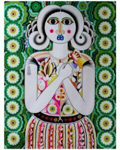 Figurative Art,Kattakuri Ravi ,Indian Art,Acrylic on Canvas,67''x53''