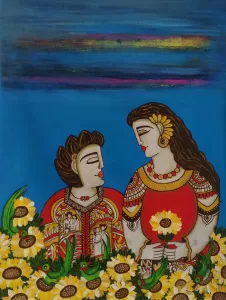 Nandini Verma,Eternal Love II,Acrylic on Canvas,2023