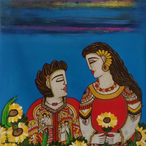 Nandini Verma,Eternal Love II,Acrylic on Canvas,2023