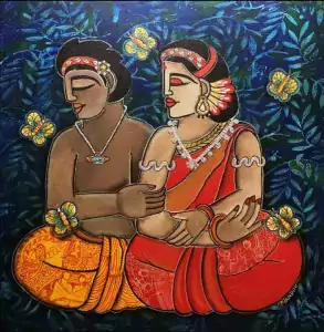 Nandini Verma,Eternal Love III,Acrylic on Canvas,2023